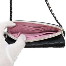 将图像加载到图库查看器中，CHANEL Matelasse Chain wallet Black/Lilac/Ecru/SilverAP3247 Lambskin
