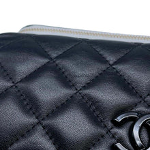 将图像加载到图库查看器中，CHANEL Matelasse Chain wallet Black/Lilac/Ecru/SilverAP3247 Lambskin
