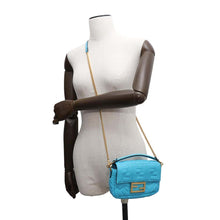 Load image into Gallery viewer, FENDI Baguette 2WAYChainShoulder Bag Light Blue8BS017 Leather Size Small
