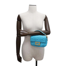 Load image into Gallery viewer, FENDI Baguette 2WAYChainShoulder Bag Light Blue8BS017 Leather Size Small
