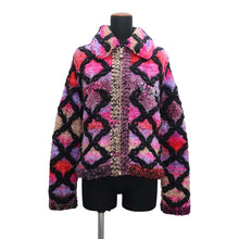 Load image into Gallery viewer, CHANEL Boa blouson Size 36 Pink/MulticolorP65219 Viscose 55% Cashmere33% Wool 10% Polyamide4% Silk3% Rhinestone Faux Pearl
