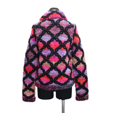 Load image into Gallery viewer, CHANEL Boa blouson Size 36 Pink/MulticolorP65219 Viscose 55% Cashmere33% Wool 10% Polyamide4% Silk3% Rhinestone Faux Pearl
