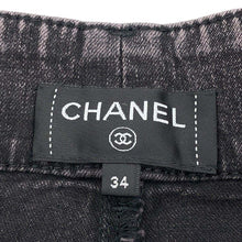 Load image into Gallery viewer, CHANEL Wide denim pants Size 34 Pink/GrayP73404 Cotton100% Faux Pearl
