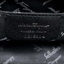 将图像加载到图库查看器中，Ferragamo Gancini one belt Black Leather
