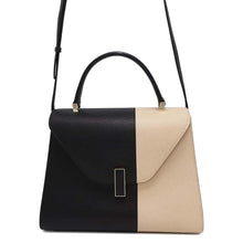 Load image into Gallery viewer, Valextra Valextra Izide 2way Shoulder Bag Black/Beige Leather Size Medium
