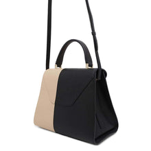 Load image into Gallery viewer, Valextra Valextra Izide 2way Shoulder Bag Black/Beige Leather Size Medium
