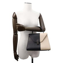 Load image into Gallery viewer, Valextra Valextra Izide 2way Shoulder Bag Black/Beige Leather Size Medium
