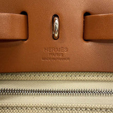 将图像加载到图库查看器中，HERMES Herbag Zip Le Tournet Beton/Fauve Toile Military Vache Hunter Leather Size 31
