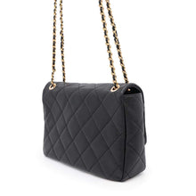 将图像加载到图库查看器中，CHANEL Mini Matelasse Flap Bag BlackAS4890 Caviar Leather
