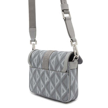 将图像加载到图库查看器中，Dior Dior Hit the Road CD Diamond Messenger Bag Gray2ESCA458CDP_H42E PVC Coated Canvas Leather Size Mini
