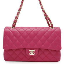 Load image into Gallery viewer, CHANEL Matelasse W Flap ChainShoulder Bag PinkA01112 Caviar Leather Size 25
