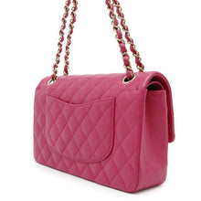 Load image into Gallery viewer, CHANEL Matelasse W Flap ChainShoulder Bag PinkA01112 Caviar Leather Size 25
