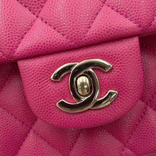 Load image into Gallery viewer, CHANEL Matelasse W Flap ChainShoulder Bag PinkA01112 Caviar Leather Size 25
