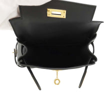 将图像加载到图库查看器中，HERMES Kelly Jump Black Swift Leather
