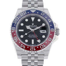 将图像加载到图库查看器中，ROLEX GMT Master II W40mm Stainless Steel Black Dial126710BLRO
