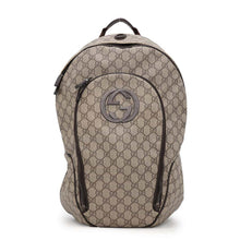 将图像加载到图库查看器中，GUCCI GG logo backpack Beige223705 GG SupremeCanvas
