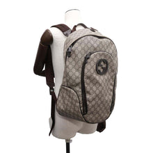 将图像加载到图库查看器中，GUCCI GG logo backpack Beige223705 GG SupremeCanvas
