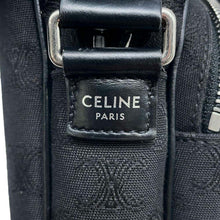 Load image into Gallery viewer, CELINE Triomphe Mini Pocket Messenger Bag Black192512CEC Canvas Leather Size Mini
