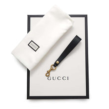 将图像加载到图库查看器中，GUCCI GG Wool Clutch Bag Black/Beige597627 Leather Wool
