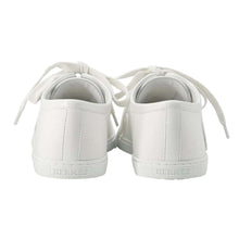 将图像加载到图库查看器中，HERMES Innocent Sneakers White Canvas Leather Size 35・1/2
