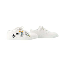 Load image into Gallery viewer, HERMES Innocent Sneakers White Canvas Leather Size 35・1/2
