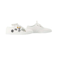 Load image into Gallery viewer, HERMES Innocent Sneakers White Canvas Leather Size 38.5
