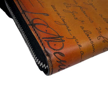 Load image into Gallery viewer, Berluti Calligraphy Itauba Zip Around Chozai Cloth Brown Leather
