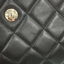 Load image into Gallery viewer, CHANEL Top handle flap Bag BlackA92236 Lambskin Size 25
