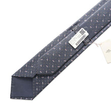 Load image into Gallery viewer, HERMES Rocking Horse Tie Gris Fonce/Ciel/Fuchsia Silk100%
