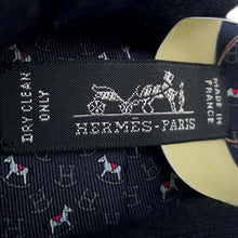 将图像加载到图库查看器中，HERMES Rocking Horse Tie Gris Fonce/Ciel/Fuchsia Silk100%
