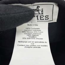 将图像加载到图库查看器中，HERMES Saint-Honore beret Size 58 Black Cashmere
