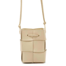 Load image into Gallery viewer, Bottega Veneta INTRECCIATO Mini Cassette Bucket Shoulder Bag Beige680217 Lambskin
