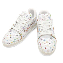 Load image into Gallery viewer, LOUIS VUITTON LV × TM LV Trainer Sneakers Blanc/Multicolor1AHEKG Calf Leather Size 8
