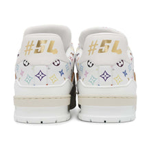 Load image into Gallery viewer, LOUIS VUITTON LV × TM LV Trainer Sneakers Blanc/Multicolor1AHEKG Calf Leather Size 8
