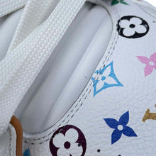 Load image into Gallery viewer, LOUIS VUITTON LV × TM LV Trainer Sneakers Blanc/Multicolor1AHEKG Calf Leather Size 8
