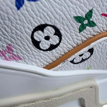 Load image into Gallery viewer, LOUIS VUITTON LV × TM LV Trainer Sneakers Blanc/Multicolor1AHEKG Calf Leather Size 8
