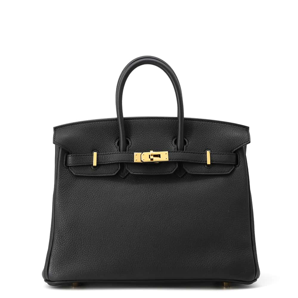 HERMES Birkin Black Togo Leather Size 25