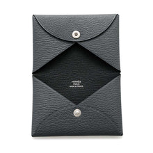 将图像加载到图库查看器中，HERMES Calvi Verso Grimist/Black Chevre Myzore Goatskin
