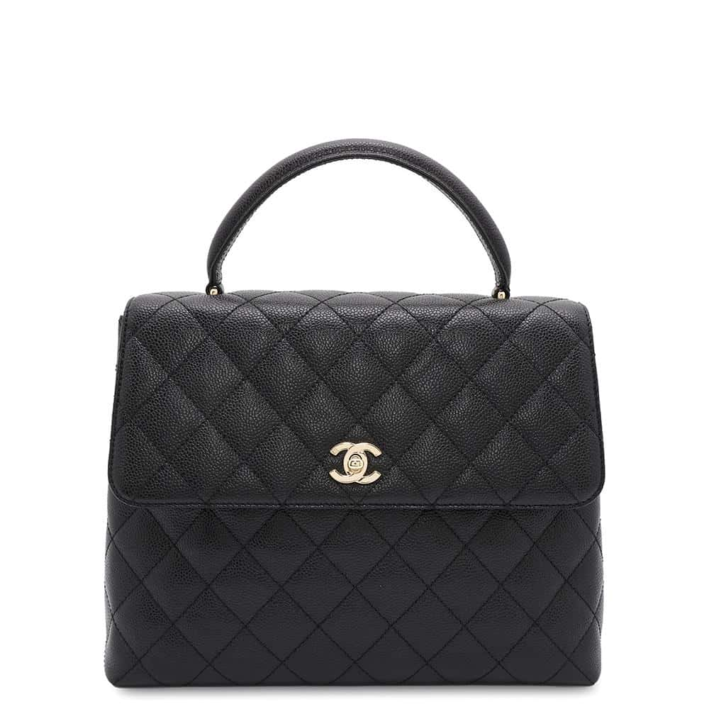 CHANEL Handbag BlackA12397 Caviar Leather