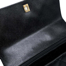 将图像加载到图库查看器中，CHANEL Handbag BlackA12397 Caviar Leather
