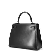 Load image into Gallery viewer, HERMES Kelly Sellier Black Box Calf Leather Size 25
