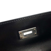 Load image into Gallery viewer, HERMES Kelly Sellier Black Box Calf Leather Size 25
