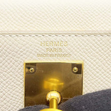 将图像加载到图库查看器中，HERMES Kelly Sellier Craie Epsom Size 28
