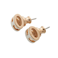 Load image into Gallery viewer, HERMES Pop Ash Earrings Size Mini White Metal Lacquer
