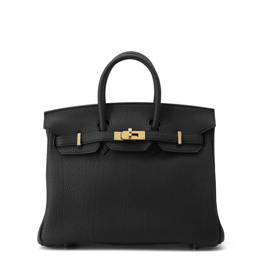 HERMES Birkin Black Togo Leather Size 25