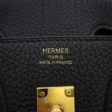 将图像加载到图库查看器中，HERMES Birkin Black Togo Leather Size 25
