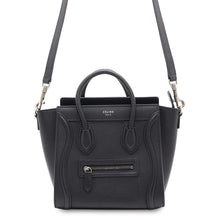 将图像加载到图库查看器中，CELINE Luggage shopper Black168243 Leather Size Nano
