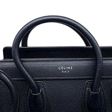 将图像加载到图库查看器中，CELINE Luggage shopper Black168243 Leather Size Nano
