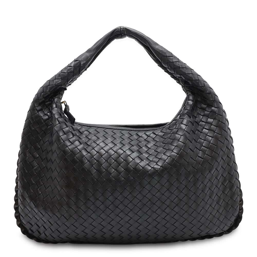 Bottega Veneta INTRECCIATO Hobo Handbag Black115653 Leather