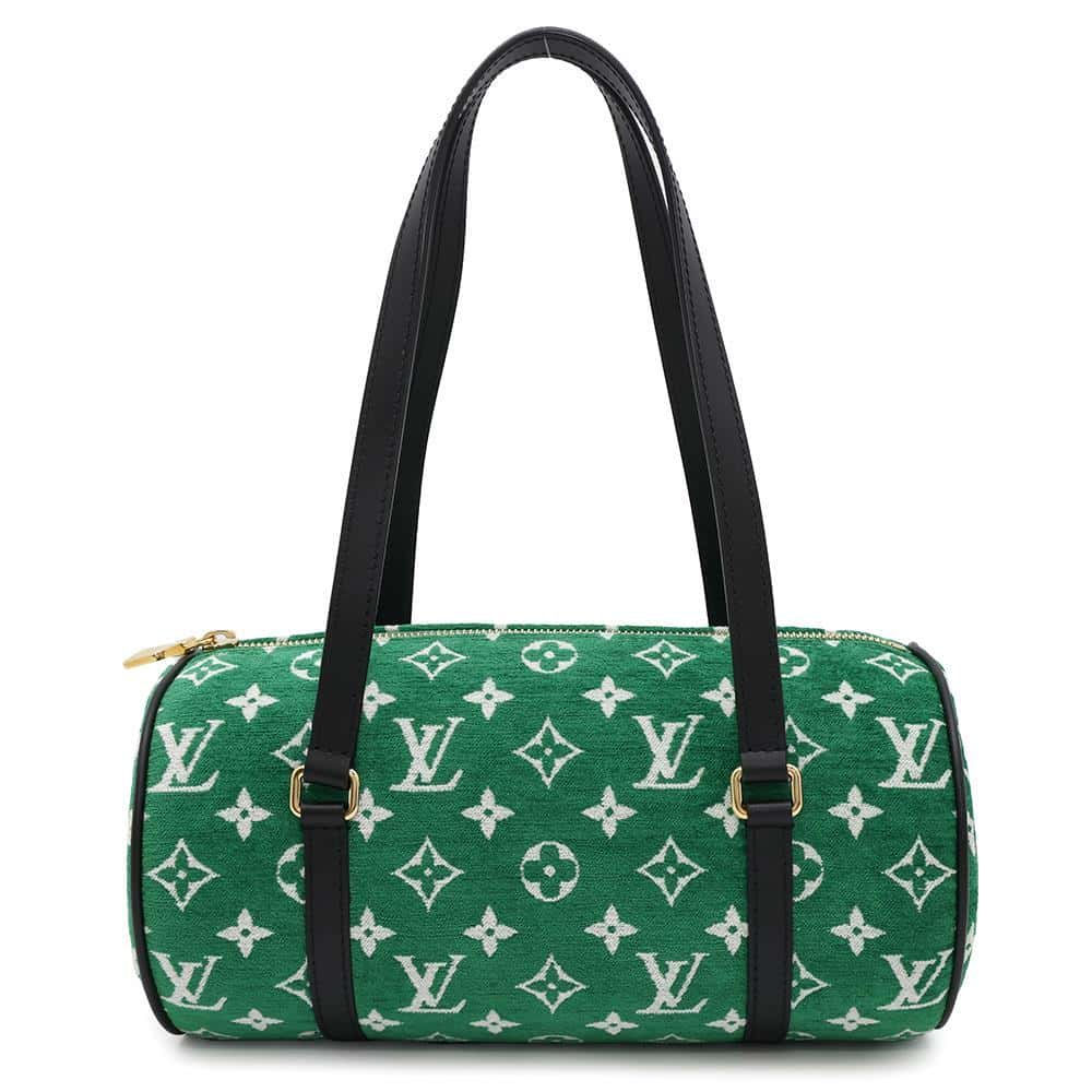 LOUIS VUITTON Papillon GreenM46206 Monogram・Jacquard Velvet